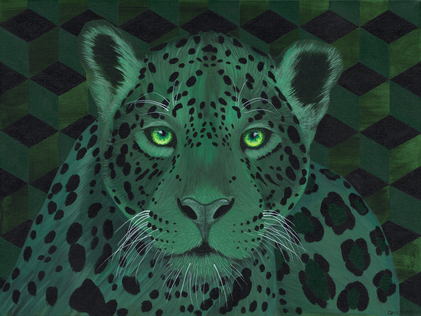 "Emerald Gaze" Original Painting